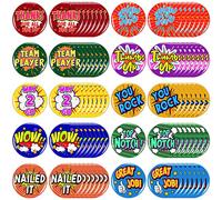 Junkin 10 Style 80 Pcs Employee Appreciation Pins Team Award for Employees Positive Button Recognition Encouraging Badges Month Employee Pin Appreciation Pins for Kids Students Workers