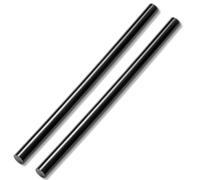 Junkin 2 Pack 2 Inch Black Round Acetal Rods (pom-c) Diameter, 12 Inch Length High Strength Engineering Precision Machinable Plastic Rod for Industrial, DIY, Replacement Handles and Spacers