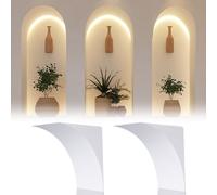 Junkin 2 Pcs 9"x 9"x 5" Rounded Doorway Arch Kit Lightweight 3D Printed PLA DIY Round Corner Universal Arch Kit Precurved Half Circle Top Interior Doorway Easy to Add Rounded Corners to Any Opening