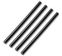 Junkin 4 Pack 3/4 Inch Black Round Acetal Rods (pom-c) Diameter, 12 Inch Length High Strength Engineering Precision Machinable Plastic Rod for Industrial, DIY, Replacement Handles and Spacers