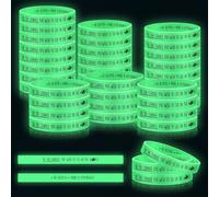 Junkin 64 Pcs Be The Change You Wish to See in The World Glow in The Dark Motivational Silicone Bracelets Bulkinspirational Rubber Wristbands Unisex Luminous for Blessing Kindness or Non-violence