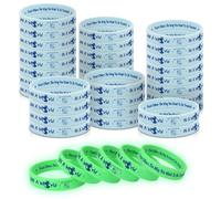 Junkin 64 Pcs in a World Where You Can Be Anything, Be Kind Glow in The Dark Motivational Silicone Bracelets Bulk Inspirational Rubber Wristbands Unisex Luminous for World Kindness Day Back to School
