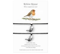 Junkin Robin Memorial Gift Bracelet for Robins Appear When Angels Are Near