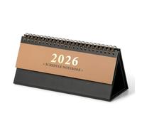 JUNKJWBZ Small Desk Calendar 2025-2026 Standing Flip Mini Desktop Calendar Use Now to Dec 2026 350 gsm Thick Paper Twin-Wire Binding for Home Office School