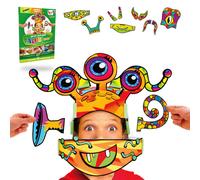 JUNKO - Create Your Own Alien Head - Popular Stocking Filler - Make a Cardboard Alien to Wear!