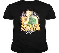 JUNKOU Nelly Furtado Album Shirt Gift Funny T-Shirt Black XXL