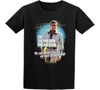 JUNKOU We Can Rebuild Him We Have The Technology. The Six Million Dollar Man T Shirt Graphic Tee Funny Shirt for Mens Black 3XL