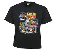 Junkyard Kid Rat Fink T-Shirt Graphic Mens Basic Black Unisex Cotton Casual Tee L