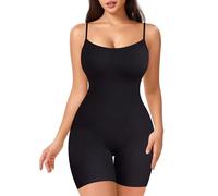 Junlan Shapewear Bodysuit for Women Tummy Control Full Body Shaper Seamless Thigh Slimmer Shorts One Piece Jumpsuits (Black,XL)