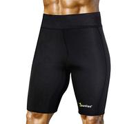 Junlan Sweat Shorts for Men Sauna Suit Mens Body Shaper Sweat Sauna Neoprene Shorts, Black, 3XL
