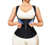 Junlan Waist Trainer for Women - Sauna Suit Sweat Vest for Working Out, Black, Medium