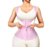 Junlan Waist Trainer for Women - Sauna Suit Sweat Vest for Working Out, Pink, Medium