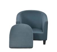 JUNLEBUYI Tub Chair Covers 2 Piece High Stretch Spandex Club Bucket Armchair Chairs Slipcovers with Cushion Cover 2-In-1 Upgraded Design Protector for Office Reception Dining Living Room (14#)