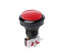 Junlinto 45mm Push Arcade Button 12V Power LED Lit Round Micro Switch Vending Machine Red