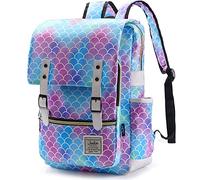 Junlion Slim Laptop Backpack College Student School Bag Travel Rucksack Daypack Mermaid