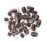 JUNLIXN 40 Pcs Rotary Flap Wheel Sander, 1/8" Shank 80 Grit Flap Sanding Wheels for Rust/Paint Removed