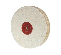 JUNLIXN 8 inch Extra Thick Rigid Sisal Buffing Wheel, 5/8 Inch Arbor Hole Abrasive Polishing Wheel for Bench Grinder(White)
