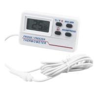 JUNLIXN Digital Refrigerator Thermometer, -50 °C to 70 °C Digital Fridge Freezer Thermometer Temperature Warning Alarm LCD Display Fridge Refrigerator Freezer
