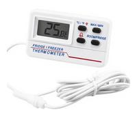JUNLIXN Digital Refrigerator Thermometer, -50 °C to 70 °C Digital Fridge Freezer Thermometer Temperature Warning Alarm LCD Display Fridge Refrigerator Freezer