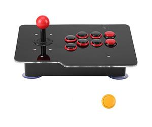 Junluck 8-Way Arcade Game Joystick, USB Computer Controller, Zero Delay, Multiplayer, Compatible with PC, Sports, Racing, Fighting Games