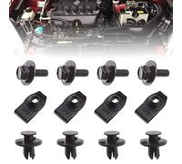 JUNMEIDO 30Pack Car Retainer Clips Car Engine Fixed Nut Universal Engine Undertray Clips Screws Plastic Car Body Trim Clips 6mm for Car Undertray Fender Door Bumper Wheel Cover Liner Fastener Tools