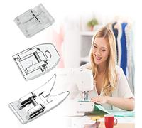 JUNMEIDO 3PCS Sewing Machine Presser Foot Invisible Zipper Foot Concealed Zipper Foot Straight Stitch Foot Zig Zag Foot Universal Presser Foot Set for Singer Brother Janome Kenmore Sewing Machine