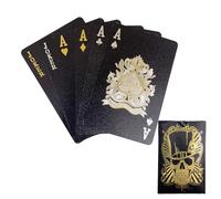 JUNMOXIAO Cool Plastic Playing Cards, Deck of Waterproof Magic Poker Cards for Family Party BBQ Gatherings Gift Skeleton