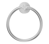 JUNMOXIAO Self Adhesive Towel Ring for Bathroom, Stainless Steel Adhesive Hand Towel Holder, No Drilling Modern Hand Towel Hanger, Brushed Silver Ring