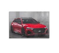 JUNNA Sports Car Poster for AUDI RS6 ABT Racing Car Decorative Painting Canvas Wall And Art Picture Family Bedroom Decor 24x36inch(60x90cm)