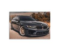 JUNNA Sports Car Poster for BMW M5 CS F90 Racing Car Decorative Painting Canvas Wall And Art Picture Family Bedroom Decor 16x24inch(40x60cm)