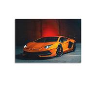 JUNNA Supercar Poster for Lamborghini Aventador Sport Car Decorative Painting Canvas Wall And Art Picture Family Bedroom Decor 12x18inch(30x45cm)