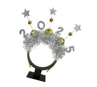 JUNNASALIKER 2025 New Year Eve Headband Glittering Garland Hairband Christmas Party Hairhoop Holiday Hairhoop for Festival Gathering