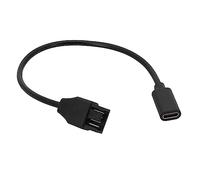 JUNNASALIKER 20cm Type C To 3Pin 4Pin Fan Extension Cable Computer Case Cooling Fan Power Supply Fan Adapter Cable Converter Cable