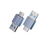 JUNNASALIKER 2Pcs Type C Male To USB 3.1 Male Adapter Power Charging Converter For Fast Speed Data Transfer And Quick Charging
