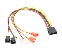 JUNNASALIKER 4Pin Molex To 3Pin/4 Pin Fan Power Cable Computer Cooling Fan Splitter Power Cable For PC Case Fan 12V 7V 5V