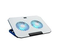 JUNNASALIKER Adjustable Laptop Cooling Stand With Two Quiet Fans With 2xUSB Port Phone Holder For 12 To 17" Notebooks Cooling Pad