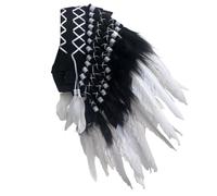 JUNNASALIKER Authentic Feather Headdress for Festivals and Parties American Style Headpiece Hair Accesories for Fashion Enthusiasts