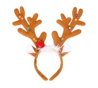 JUNNASALIKER Christmas Reindeer Hairhoop for Formal Party Light Up Holiday Headband Festival Accessories Family Gathering Headwear