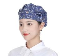 JUNNASALIKER Colorful Chefs Cap Adjustable Cotton Chefs Hat Flower Pattern Chefs Works Hats Reusable and Washable Durable Cook Cap