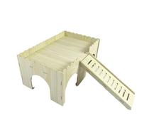 JUNNASALIKER Hamster House Climbing Ladder Detachable Small Pets Hideouts For Syrian Hamster Easy To Assemble Habitat Decors