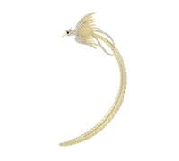 JUNNASALIKER New Chinese Styles Hairpin Elegant Gold Phoenixes Hairpin Traditional Hair Bun for Modern Outfits