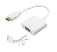JUNNASALIKER Portable HDMIs To VGA Adapter 1080P Converter With Sound For Easy Plugs And Play Setups Wear And Corrosions Resistance