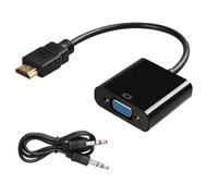 JUNNASALIKER Portable HDMIs To VGA Adapter 1080P Converter With Sound For Easy Plugs And Play Setups Wear And Corrosions Resistance
