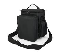 JUNNASALIKER Shockproof Microphones Storage Bag Mics Large Capacity with Metal Zippers and Protective Case