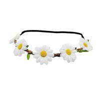 JUNNASALIKER Unique Floral Wreath Daisy Hair Accessories Elastic Flower Headband Headwear for Festivals and Weddings Halloween Party