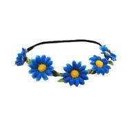 JUNNASALIKER Unique Floral Wreath Daisy Hair Accessories Elastic Flower Headband Headwear for Festivals and Weddings Halloween Party