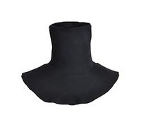 JUNNASALIKER Women Men Simple Solid Color Dickey False Fake Collar Turtleneck Detachable Cotton Half Top High Neck Cover Loop Scarf Black