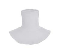 JUNNASALIKER Women Men Simple Solid Color Dickey False Fake Collar Turtleneck Detachable Cotton Half Top High Neck Cover Loop Scarf White