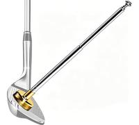 JUNNEE Golf Alignment Rods, Golf Alignment Stick Corrector Lie Angle Tool, Golf Swing Training Aids Aiming Stick - Golf Club Face Aim, Visualize and Align Your Golf Shot (Gold)