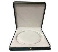 JunningGor Blackish Green Premium Leather Box Wedding Jewelry Set Display Case Storage Holder (for Pearl Necklace)
